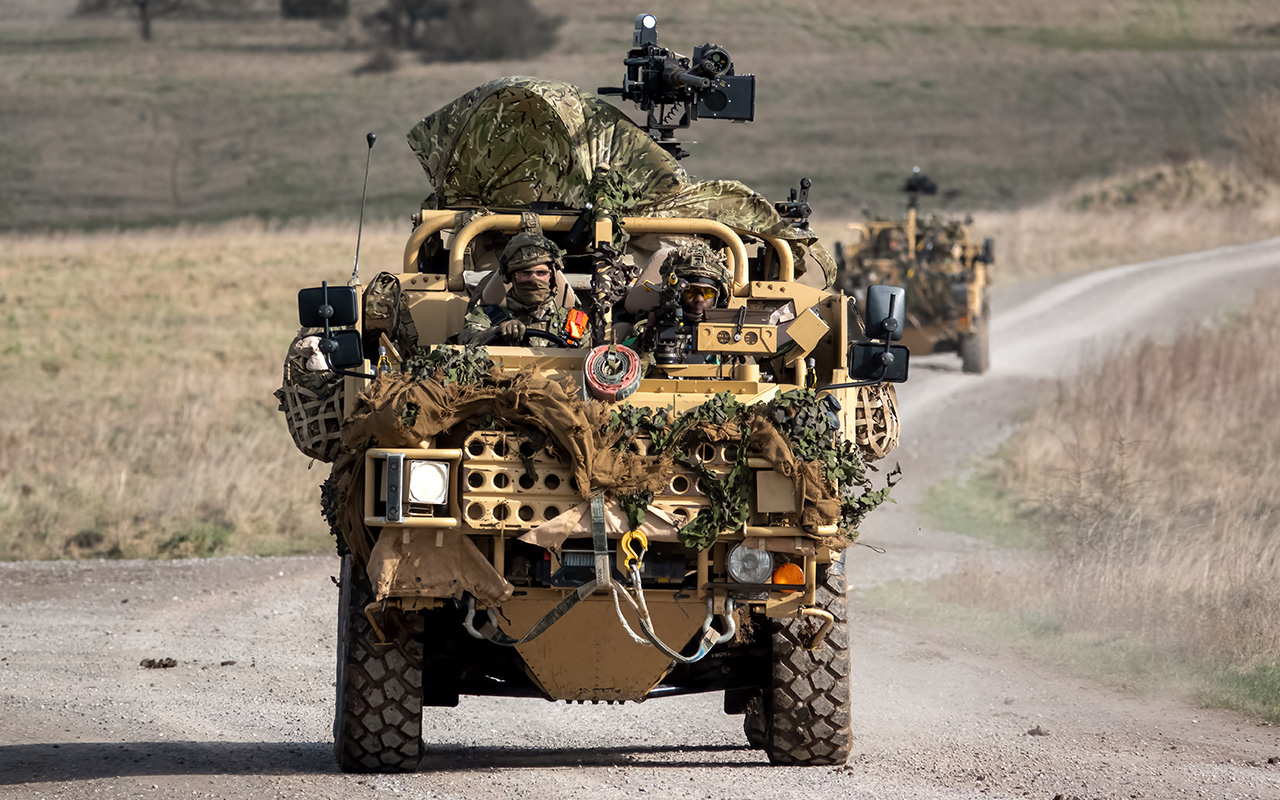 Specialist off-road vehicle in operation